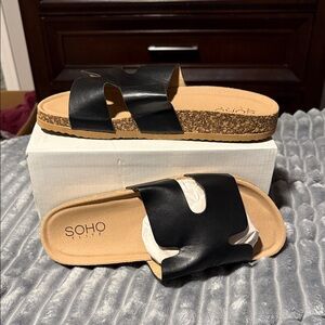 Black Slide Sandals